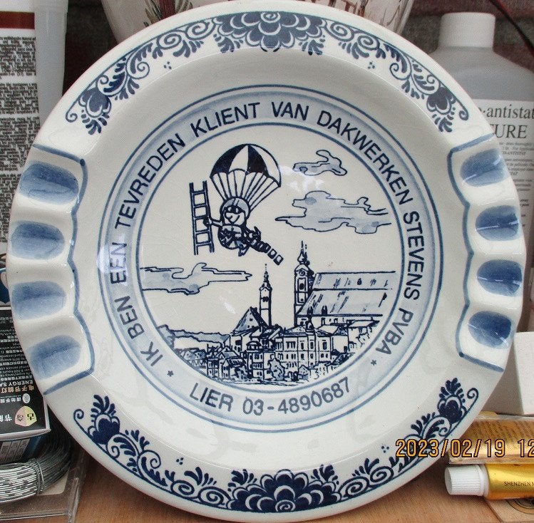 Grote Delfs Blauwe Asbakken, Ophalen of Verzenden, Zo goed als nieuw, Asbak