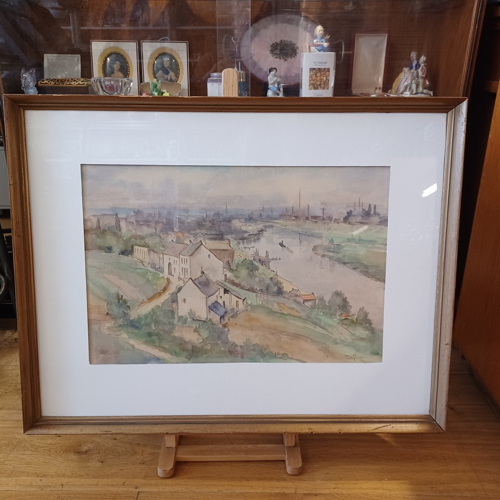 VERKOCHT Frans Ronda Sint Pieter Maastricht Urselinenweg, Antiek en Kunst, Ophalen, Origineel werk, Klassiek, Aquarel
