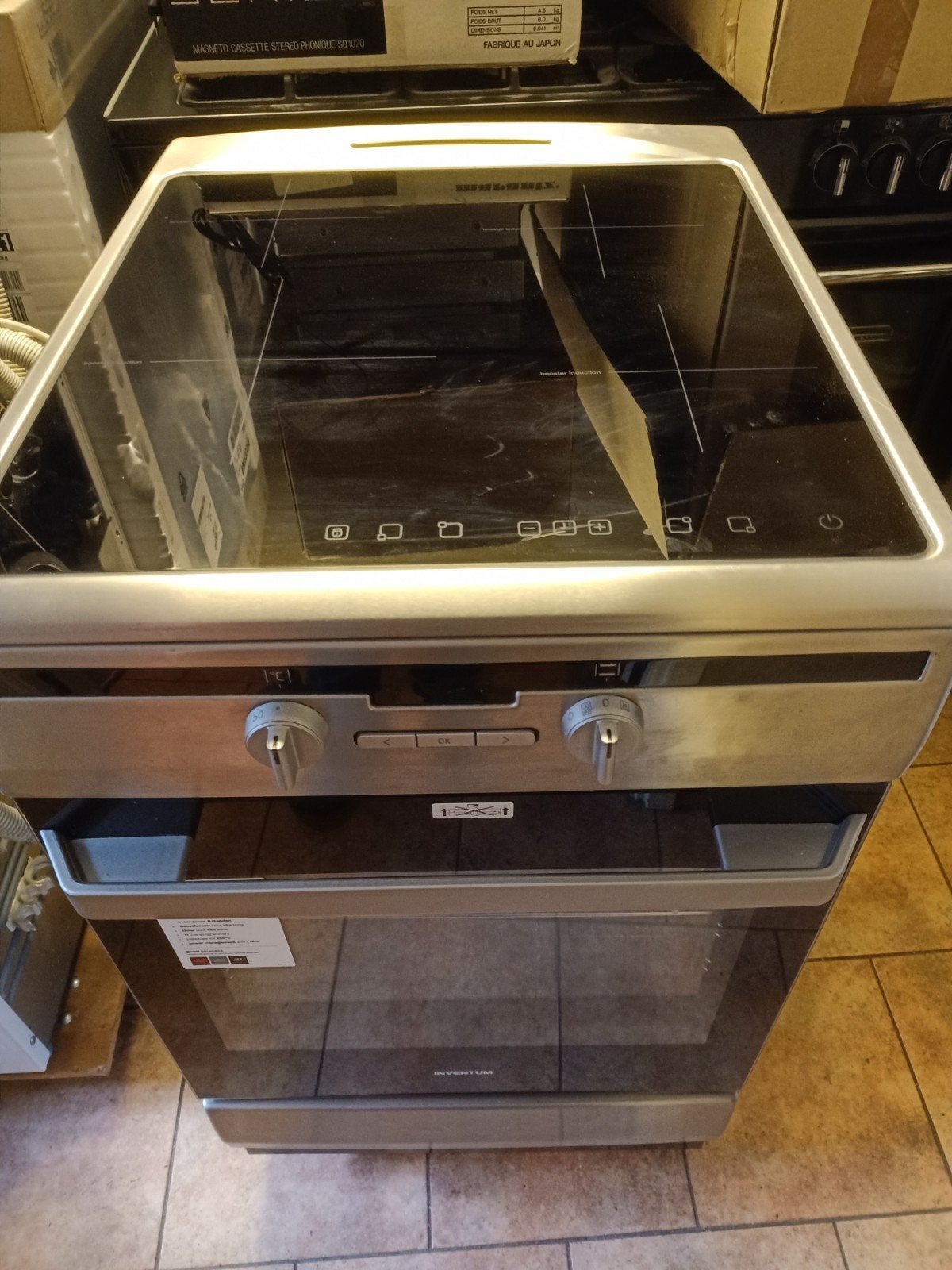 inductie fornuis van Inventum VFI5042rvs, Witgoed en Apparatuur, Ophalen, Hete lucht, Nieuw, 4 kookzones