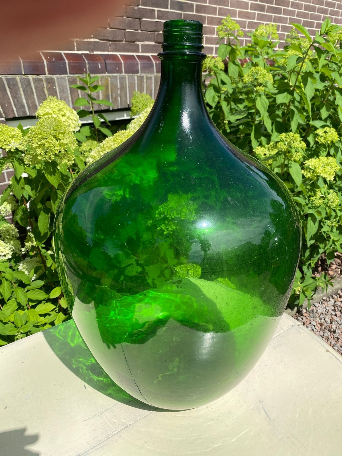 Brocante grote groene gistfles, Antiek en Kunst, Curiosa en Brocante, Ophalen of Verzenden