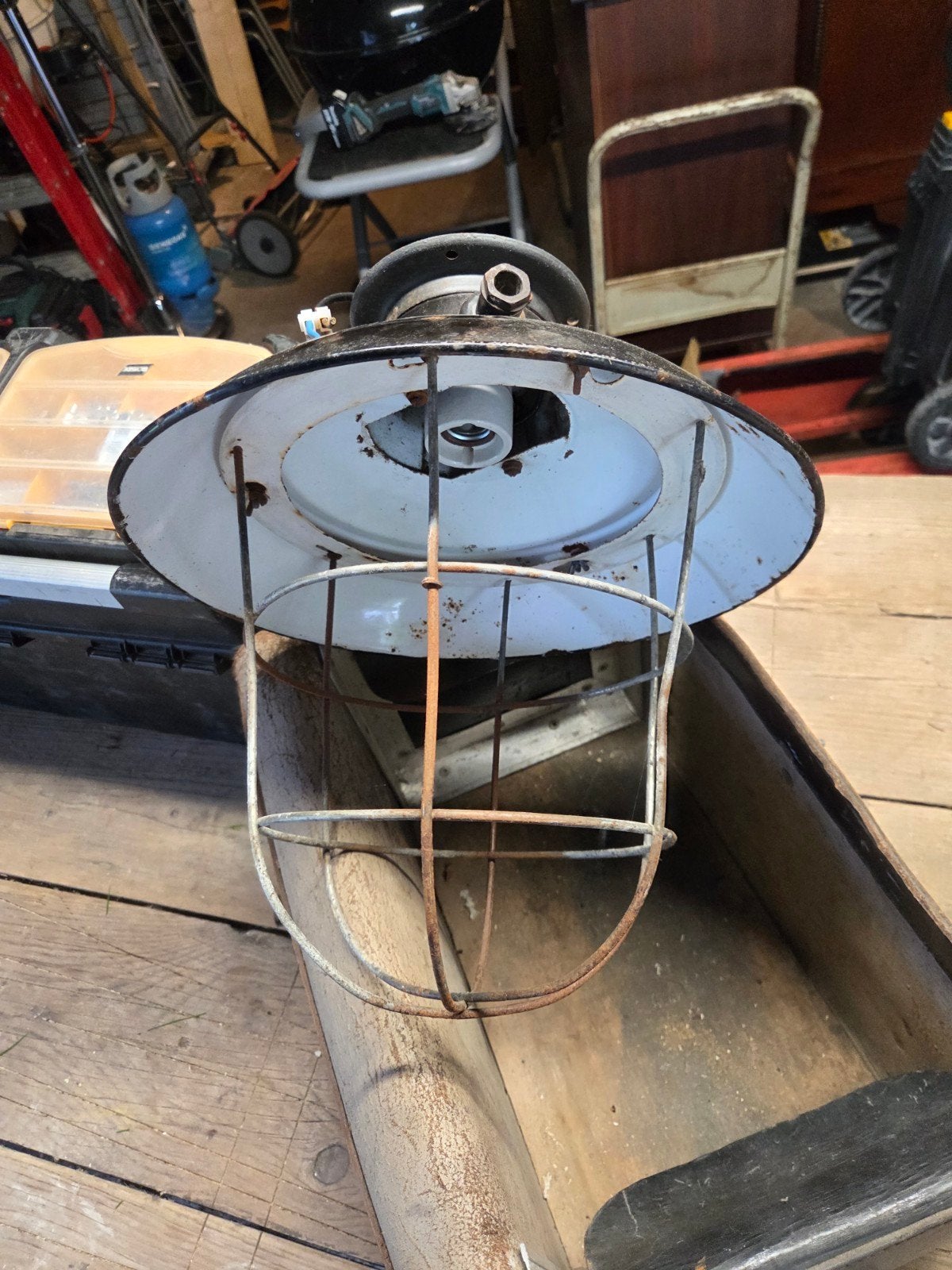 Vintage industriële lamp - robuust en authentiek, Ophalen of Verzenden