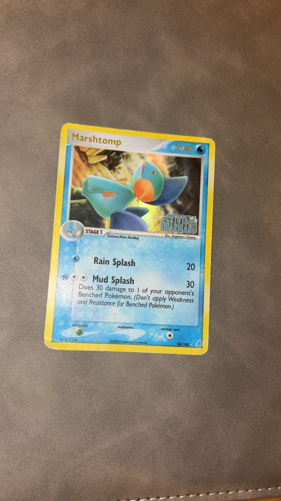 Marshtomp holo reverse stamp 24/100 pokemon kaart vintage, Ophalen of Verzenden, Zo goed als nieuw