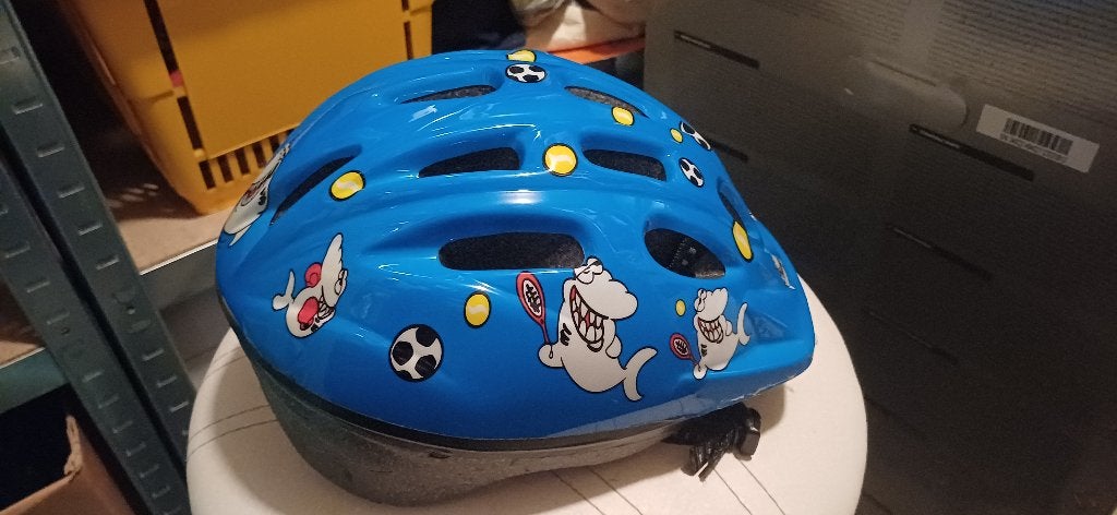fietshelmen kinderen 2 stuks, als nieuw, blauw met printen, XXS, Onbekend, Jongen of Meisje, Ophalen of Verzenden