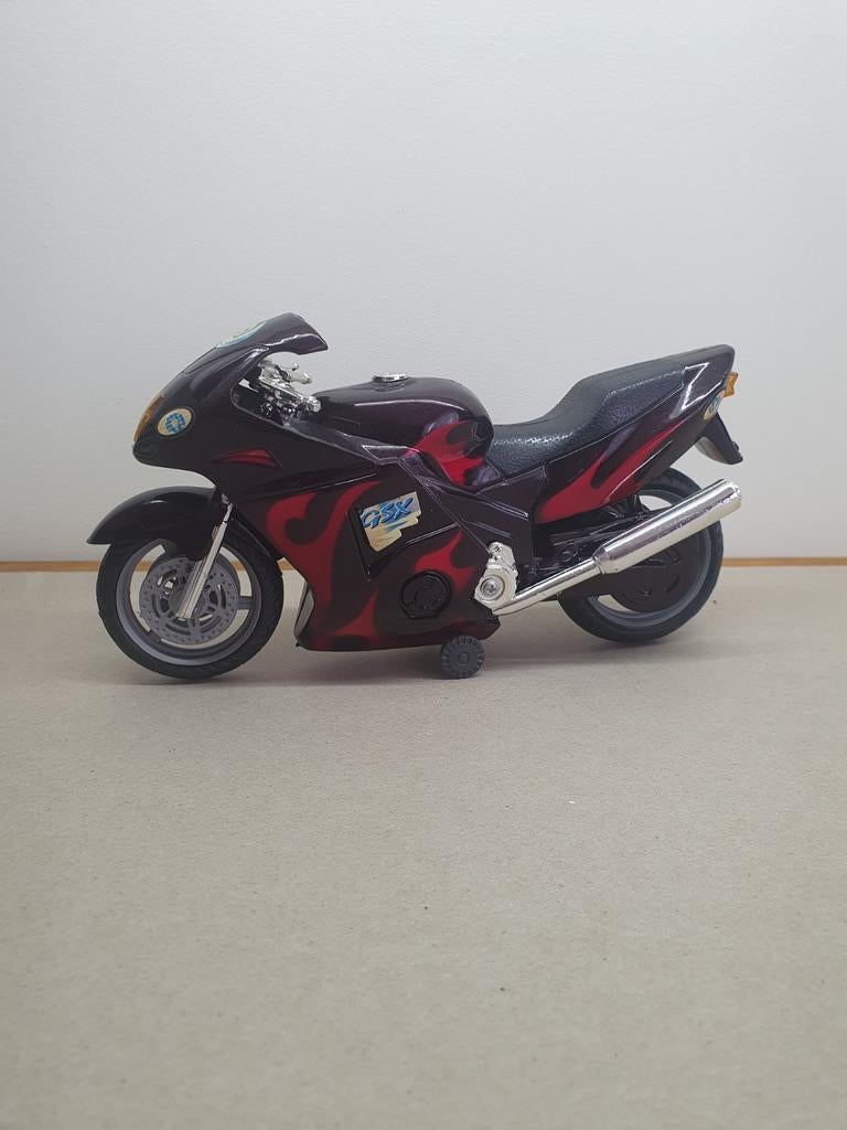 Model motorfiets, donkerrood met vlammen, Ophalen of Verzenden