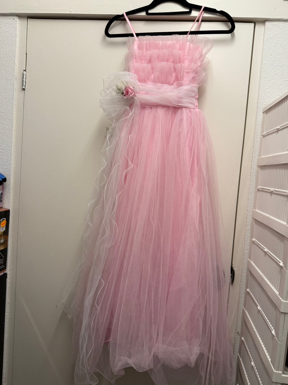 Licht roze jurk, Kleding | Dames, Gelegenheidskleding, Ophalen, Zo goed als nieuw, Maat 34 (XS) of kleiner, Roze