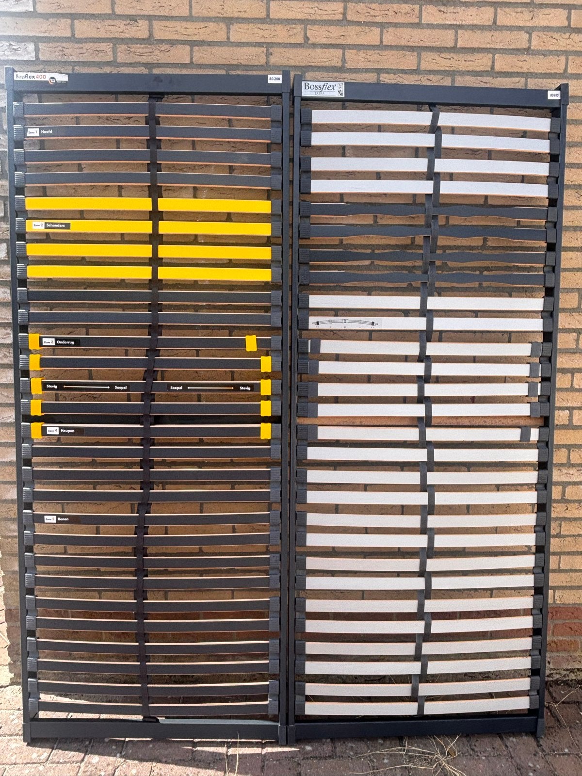 ZGAN 2x Bedbodems 80x200 Bossflex extra en Bossflex 400, Ophalen, Gebruikt, Eenpersoons, 80 cm