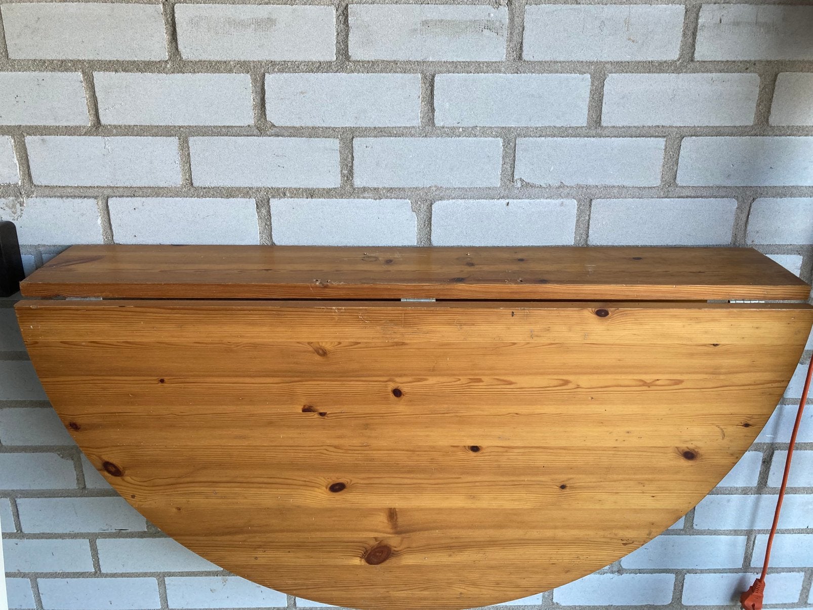 Massief grenen opklapbare tafel, Ophalen, Gebruikt