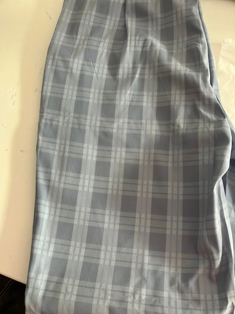 Geruite broek lichtgrijs/ lichtblauw, Ophalen of Verzenden, Nieuw, Grijs