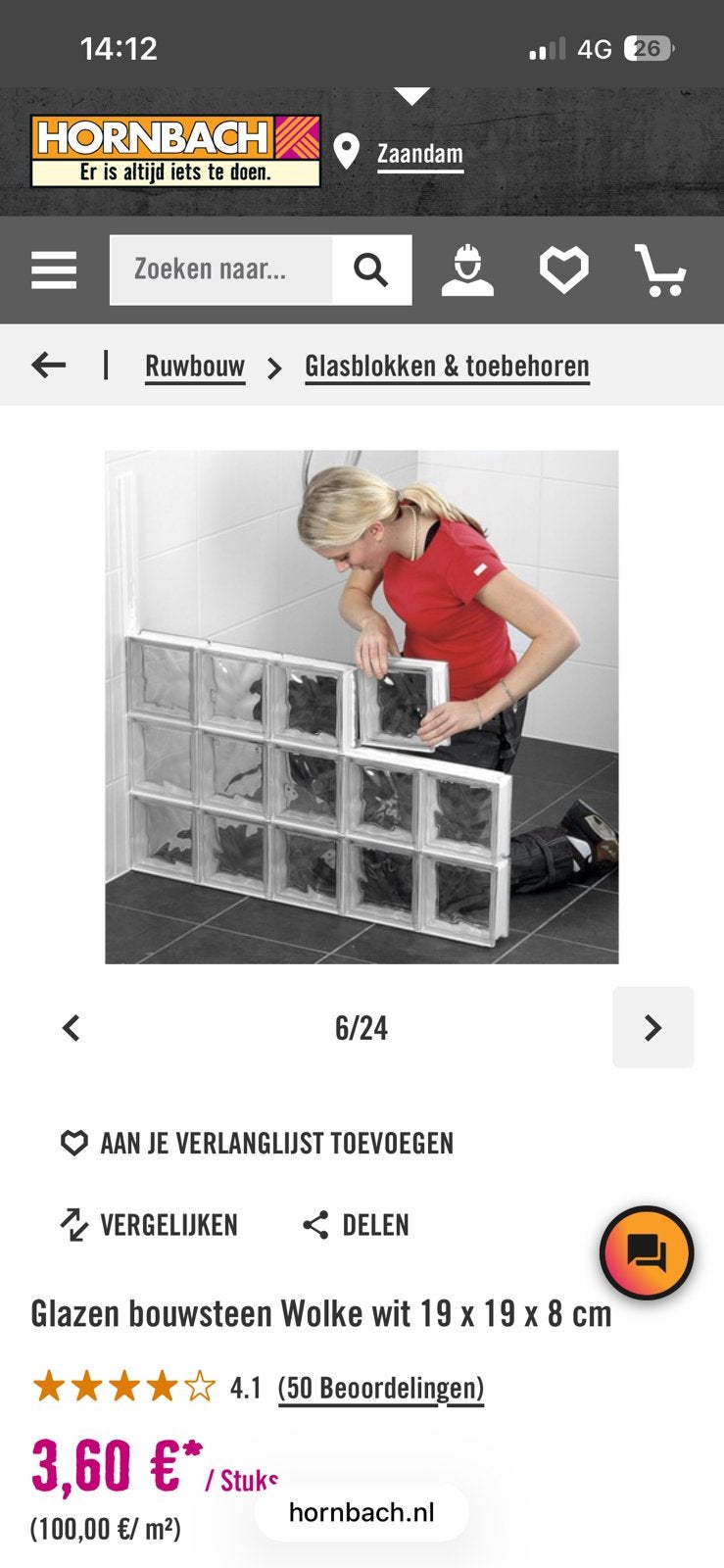 Block Lock 40 Glasblokken inclusief Installatiesysteem, Doe-het-zelf en Verbouw, 80 tot 120 cm, Overige typen, Nieuw, 160 cm of meer