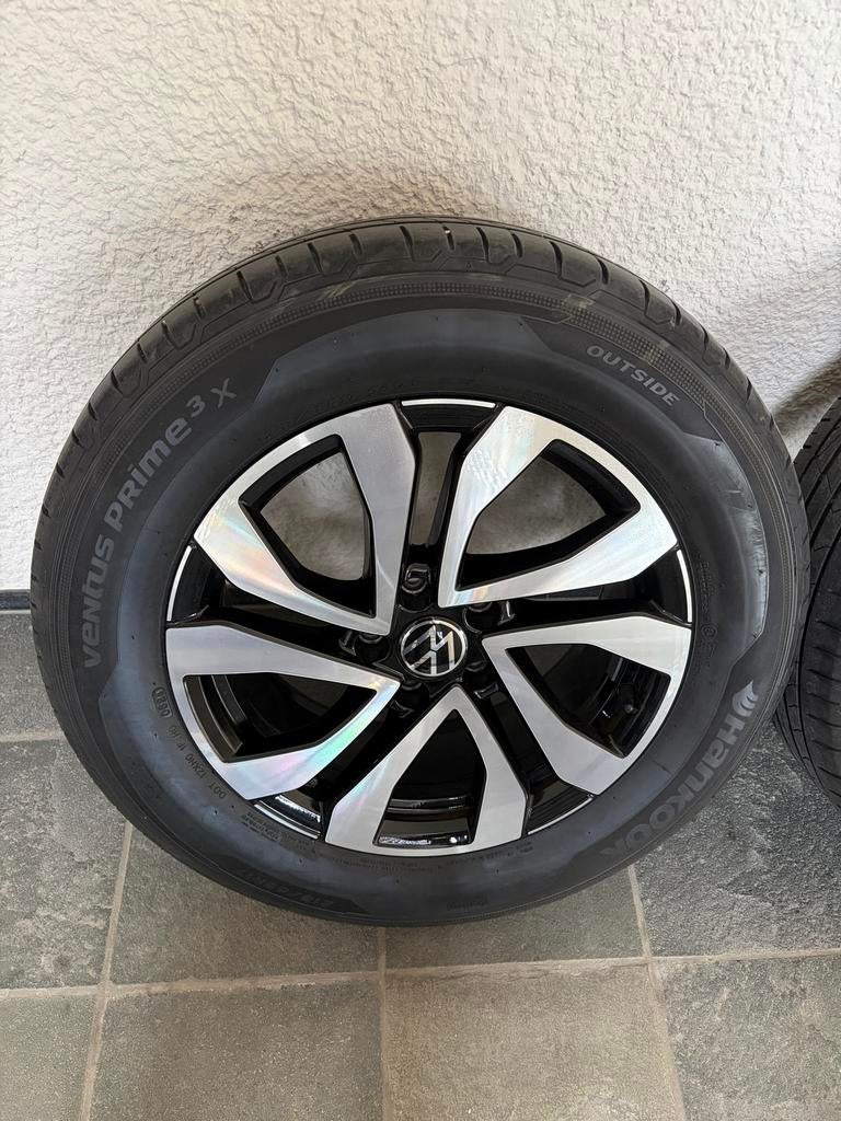 VW Tiguan BBS R17 zomer set velgen met Hankook banden, Banden en Velgen, 17 inch, Ophalen of Verzenden, Personenwagen