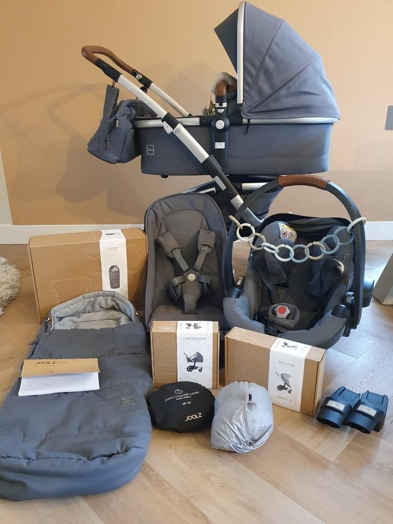 Joolz Geo 2 kinderwagen, maxi cosi - complete set - grijs, Zo goed als nieuw, Combiwagen, Verstelbare duwstang, Ophalen