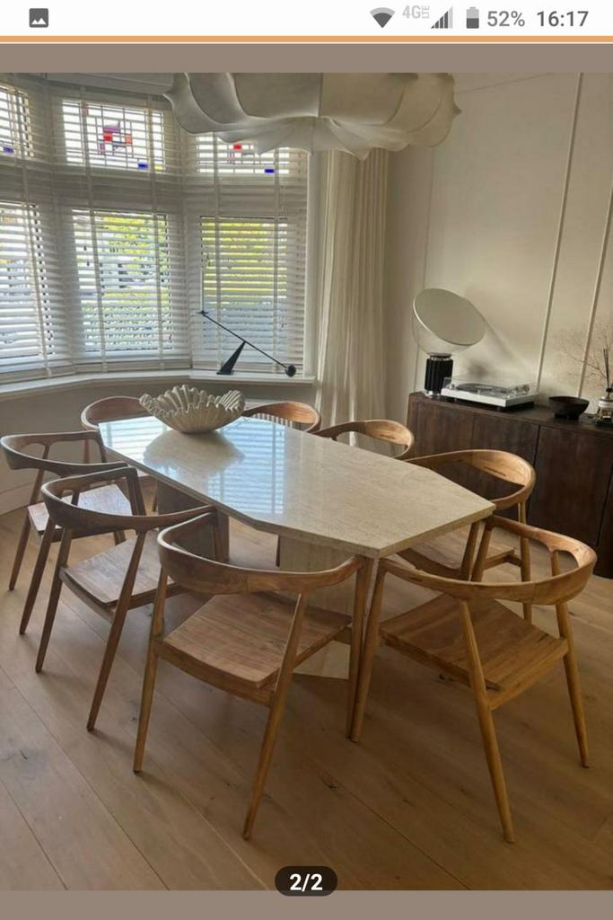 6 prachtige japandi/scandinavische/landelijke eetstoelen, Ophalen of Verzenden