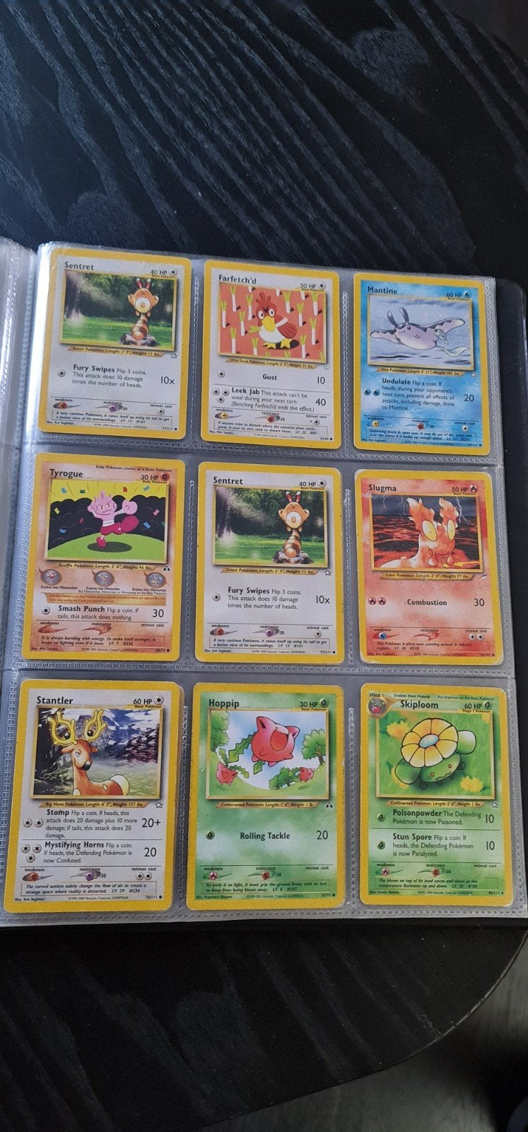 pokemon 9x neo series, Ophalen of Verzenden, Zo goed als nieuw, Meerdere kaarten