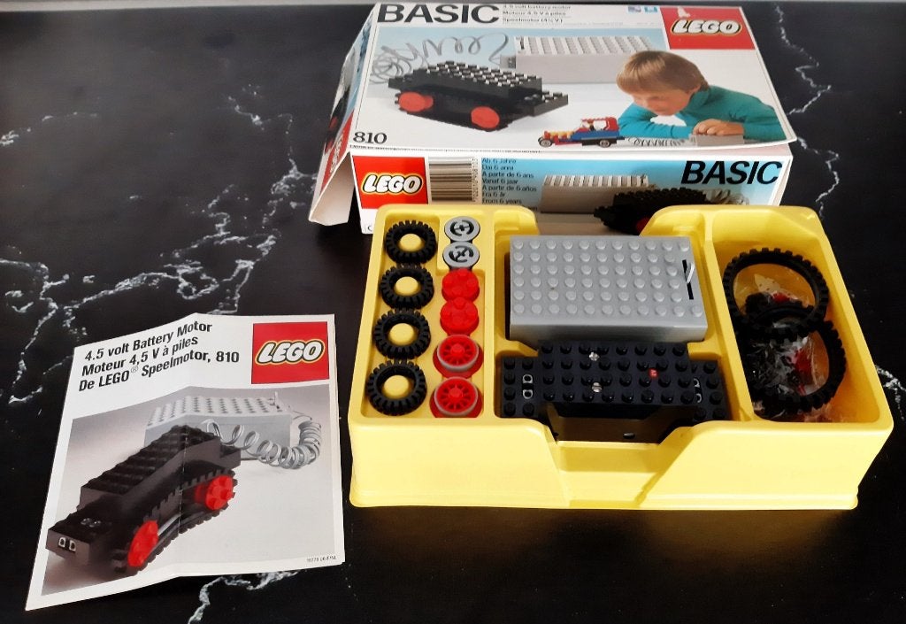 Lego Basic 4,5 volt batterijmotor nummer: 810, Compleet, Overige thema's, Lego, Nieuw