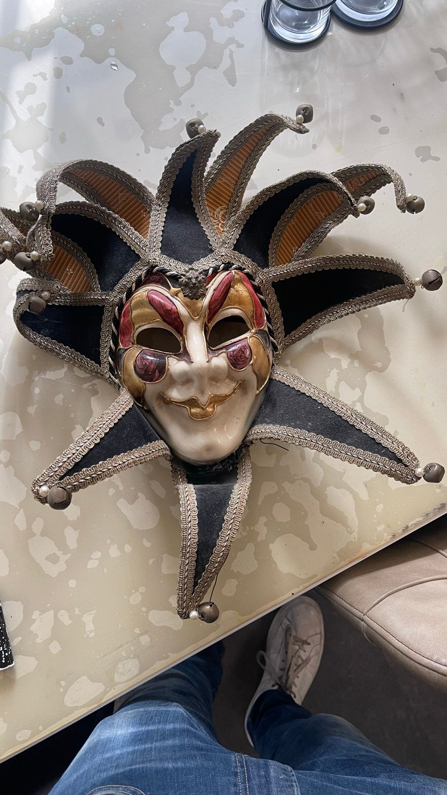 Handgemaakt Venetiaans Narrenmasker - Maschera del Galeone, Ophalen