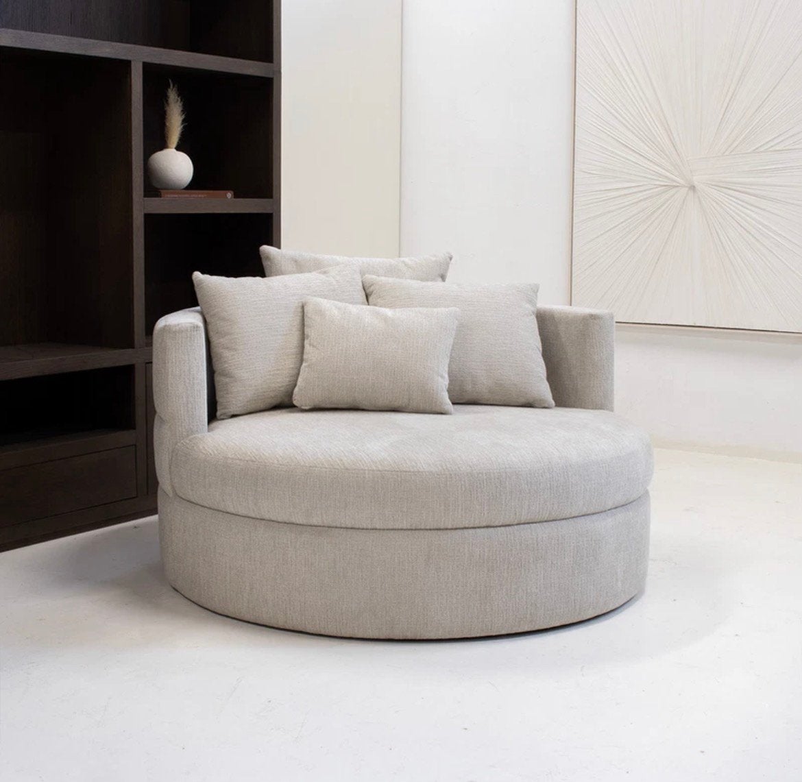 GEZOCHT - Loveseat ronde fauteuils, Huis en Inrichting, Fauteuils, Ophalen, Zo goed als nieuw, 75 tot 100 cm, Stof