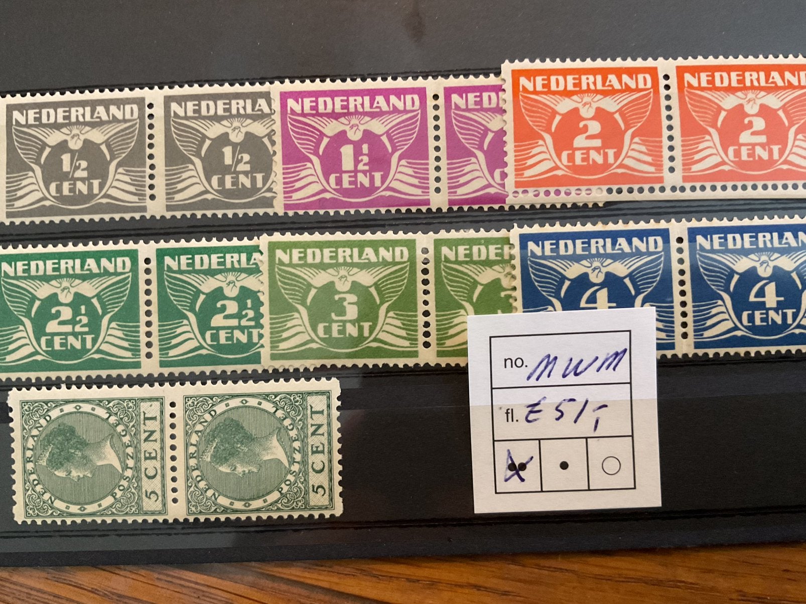 Roltanding paartjes met wm postfris., Ophalen of Verzenden, T/m 1940, Postfris