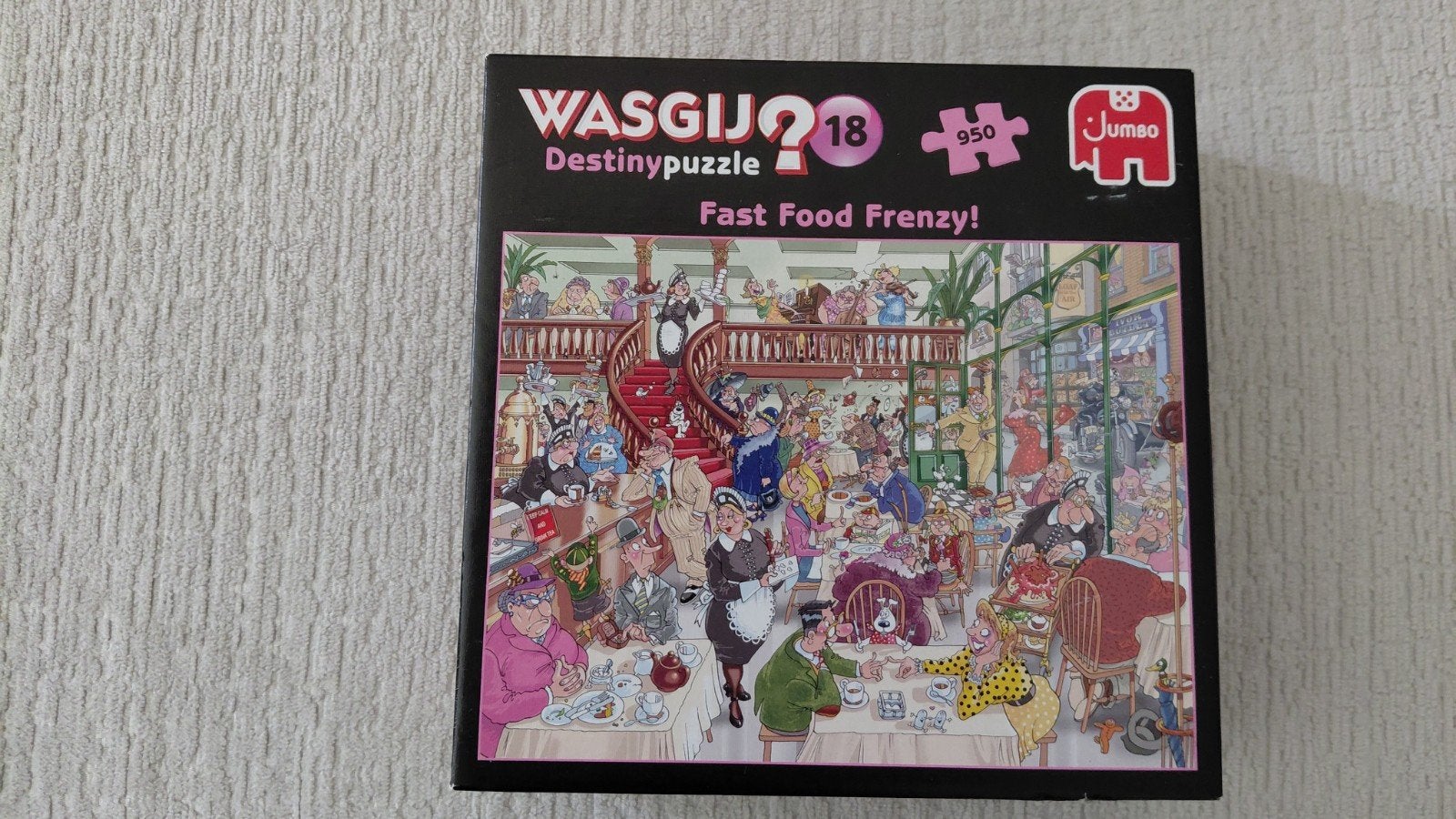 WASGIJ - Fast Food Frenzy - 950 stukjes, Ophalen, 500 t/m 1500 stukjes, Zo goed als nieuw, Legpuzzel