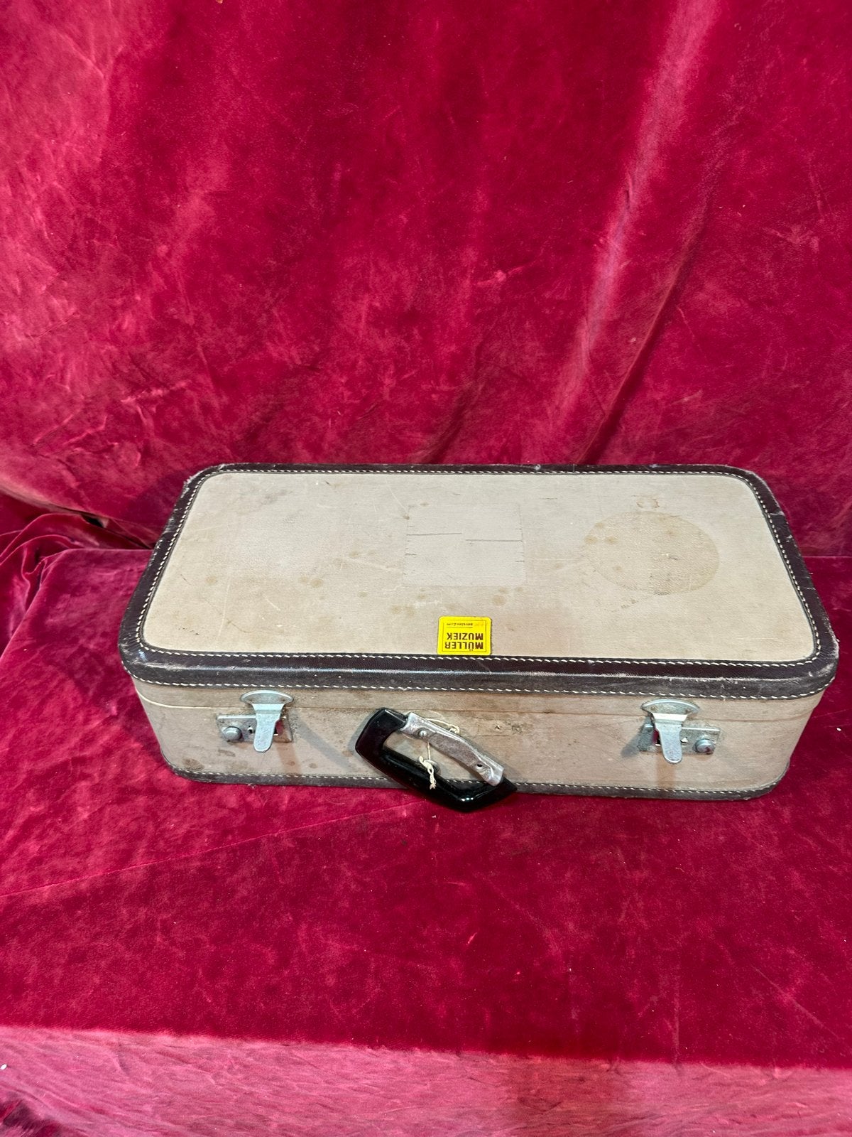 Vintage Trompet met Koffer - Zilverkleurig, Ophalen of Verzenden, Gebruikt, Bes-trompet, Met koffer