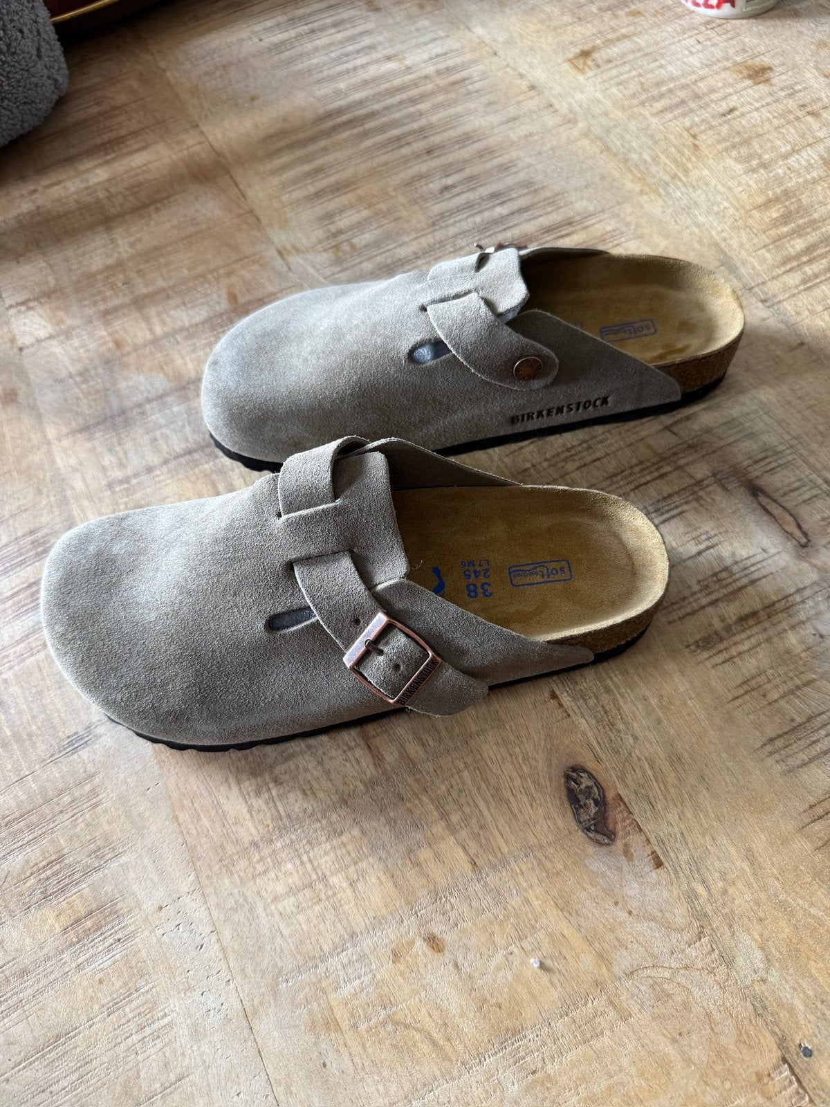 Birkenstock Boston Taupe maat 38, Bruin, Nieuw, Sandalen of Muiltjes, Ophalen of Verzenden