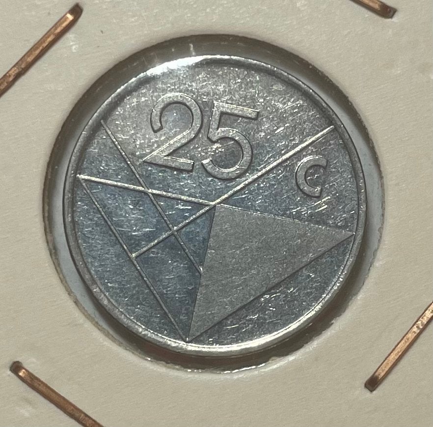 25 cent Aruba 1990, Postzegels en Munten, Munten | Nederland, Ophalen of Verzenden, Koningin Beatrix, 25 cent
