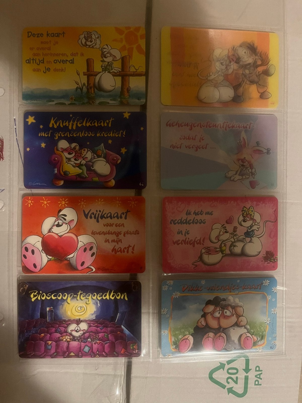Diverse verzameling van 8 nostalgische wenskaarten, Ophalen of Verzenden