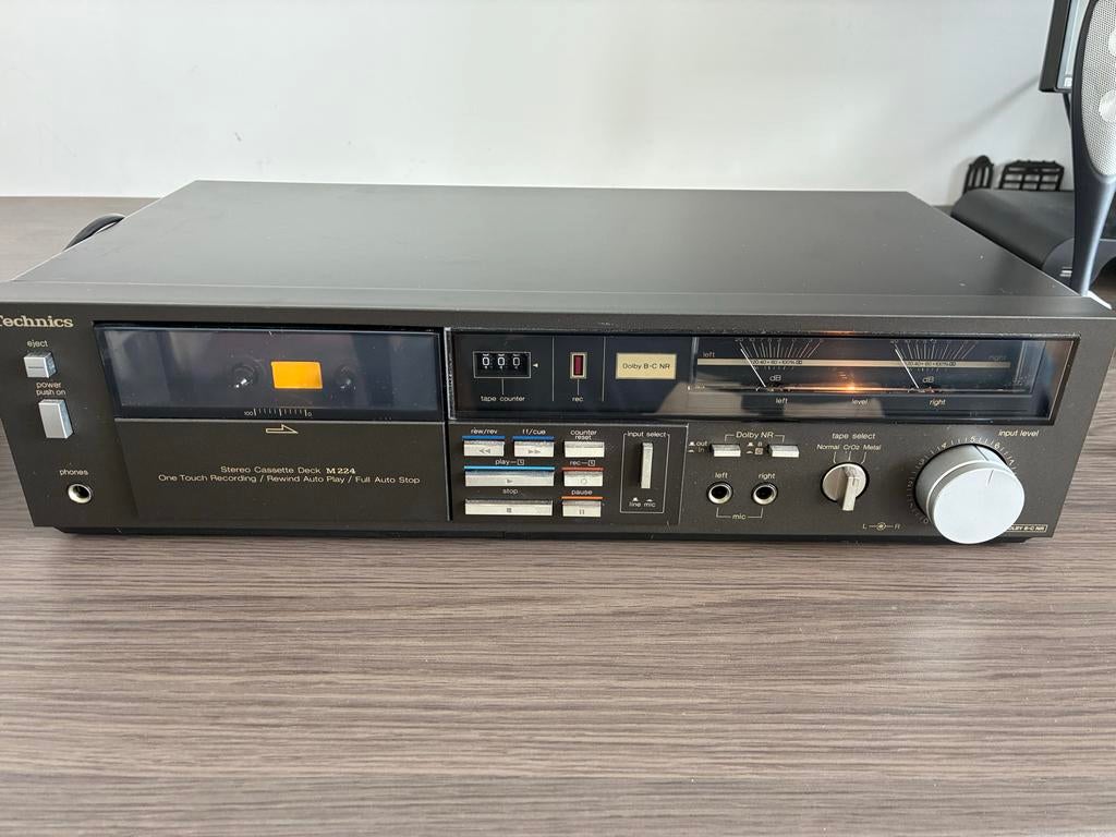 Vintage Technics Cassettedeck M 224 uit 1983 - Nette Staat, Ophalen of Verzenden, Enkel, Overige merken, Tape counter