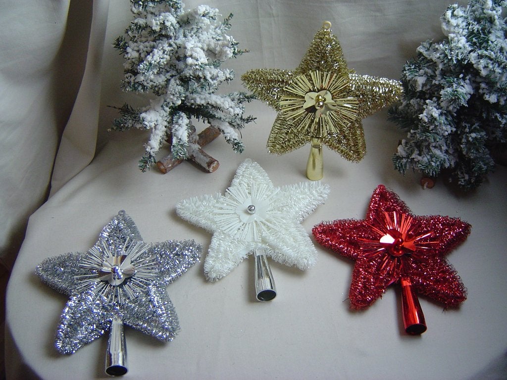 Vintage kunststof lametta pieken kerstdecoratie, Diversen, Ophalen of Verzenden, Gebruikt
