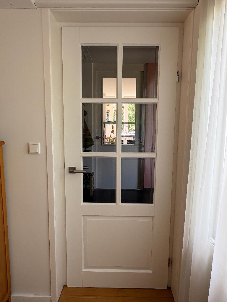 2 binnendeuren, Doe-het-zelf en Verbouw, Deuren en Horren, Ophalen, Gebruikt, 80 tot 100 cm, Binnendeur