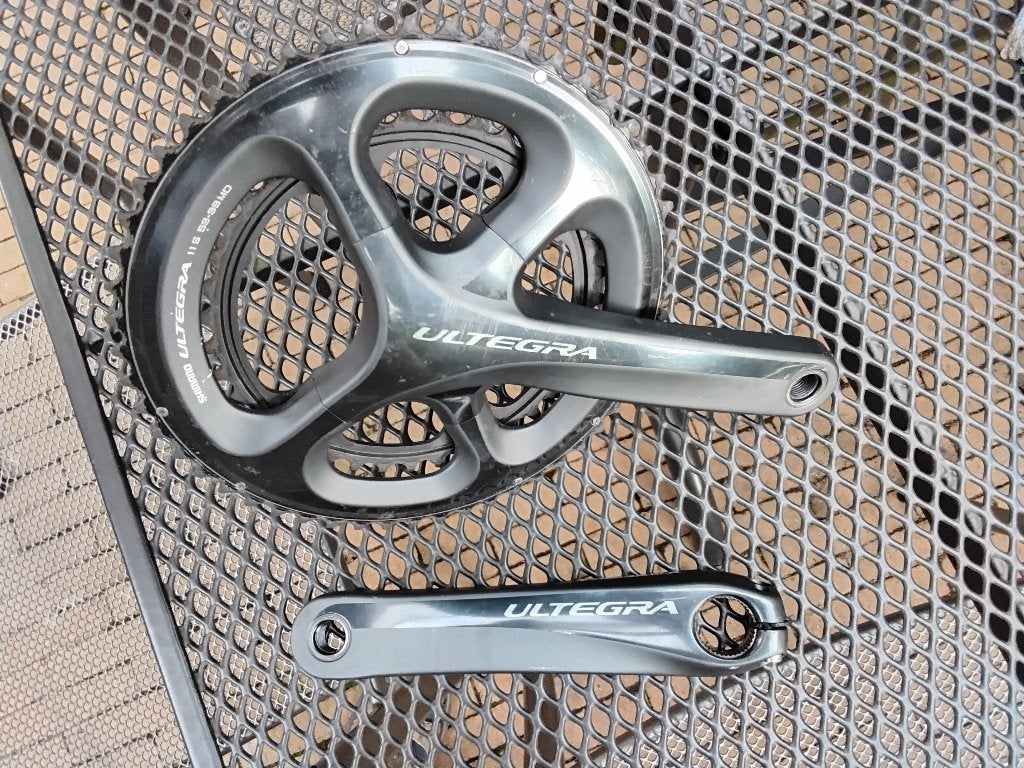 Crankstel FC 6800 Shimano Ultegra in goede staat 53-39 t, Fietsen en Brommers, Fietsonderdelen, Crankstel of Pedalen, Gebruikt