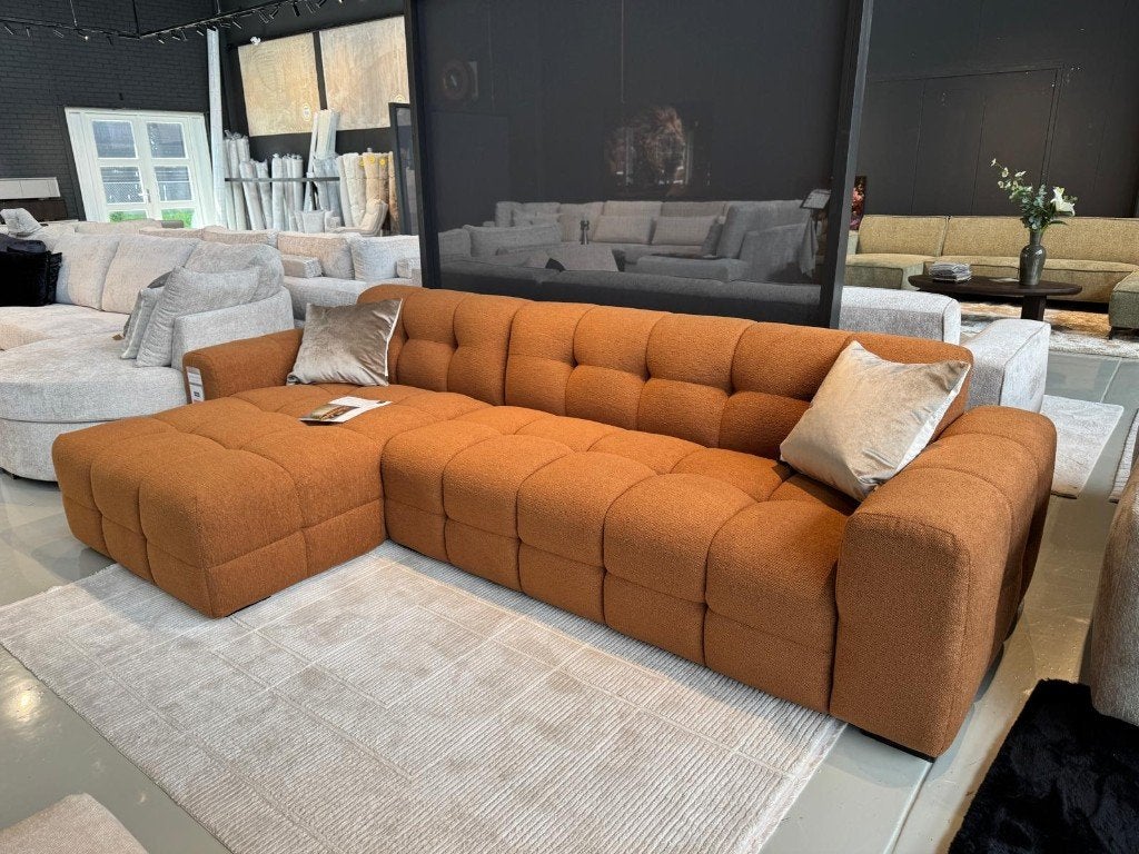 Direct leverbaar| Modern velvet hoekbank  | Showroom Utrecht, Huis en Inrichting, Banken | Bankstellen, Ophalen, Info@trendvortex.com