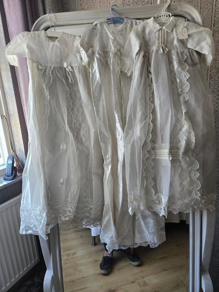 Set van 3 Antieke Doopjurken - Prachtige Vintage Stijl, Verzenden
