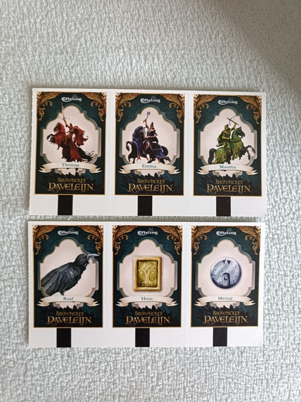 Efteling Ravelijn kaartjes, Verzamelen, Efteling, Ophalen of Verzenden, Nieuw