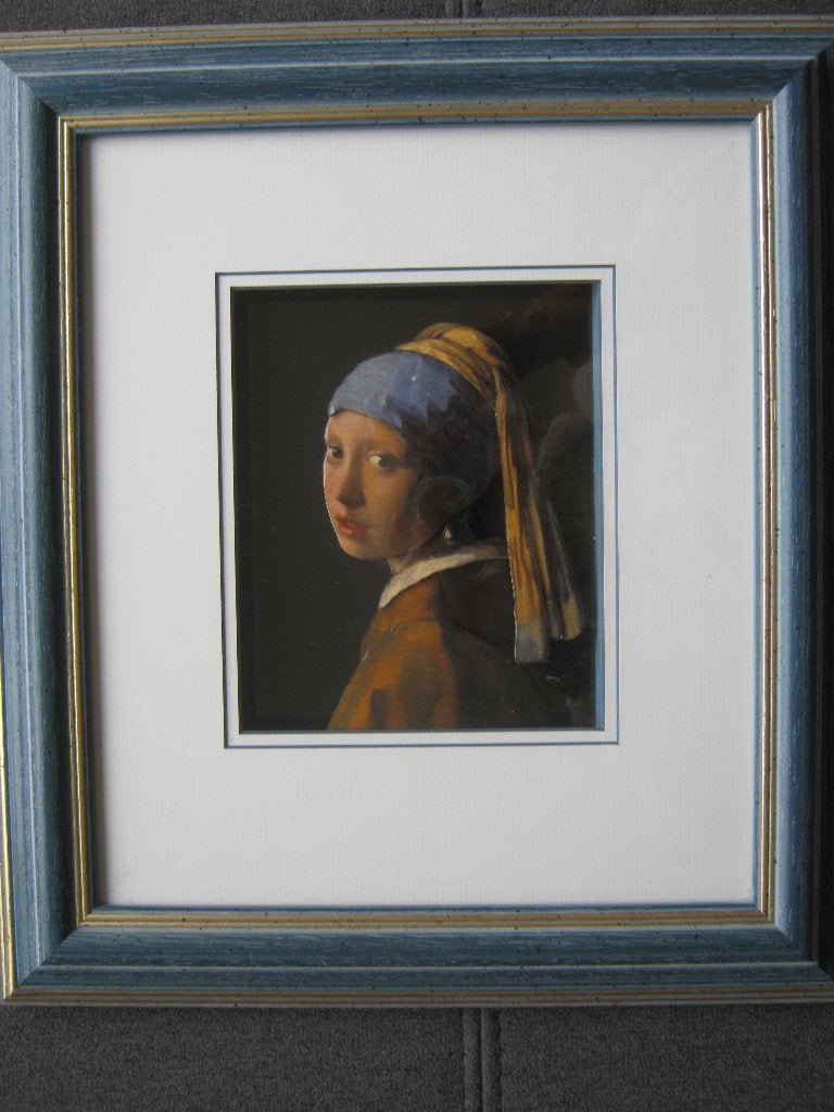 'Meisje met de Parel' : Vermeer:  schilderij, Antiek en Kunst, Ophalen, Portret of Personen, Klassiek, Print