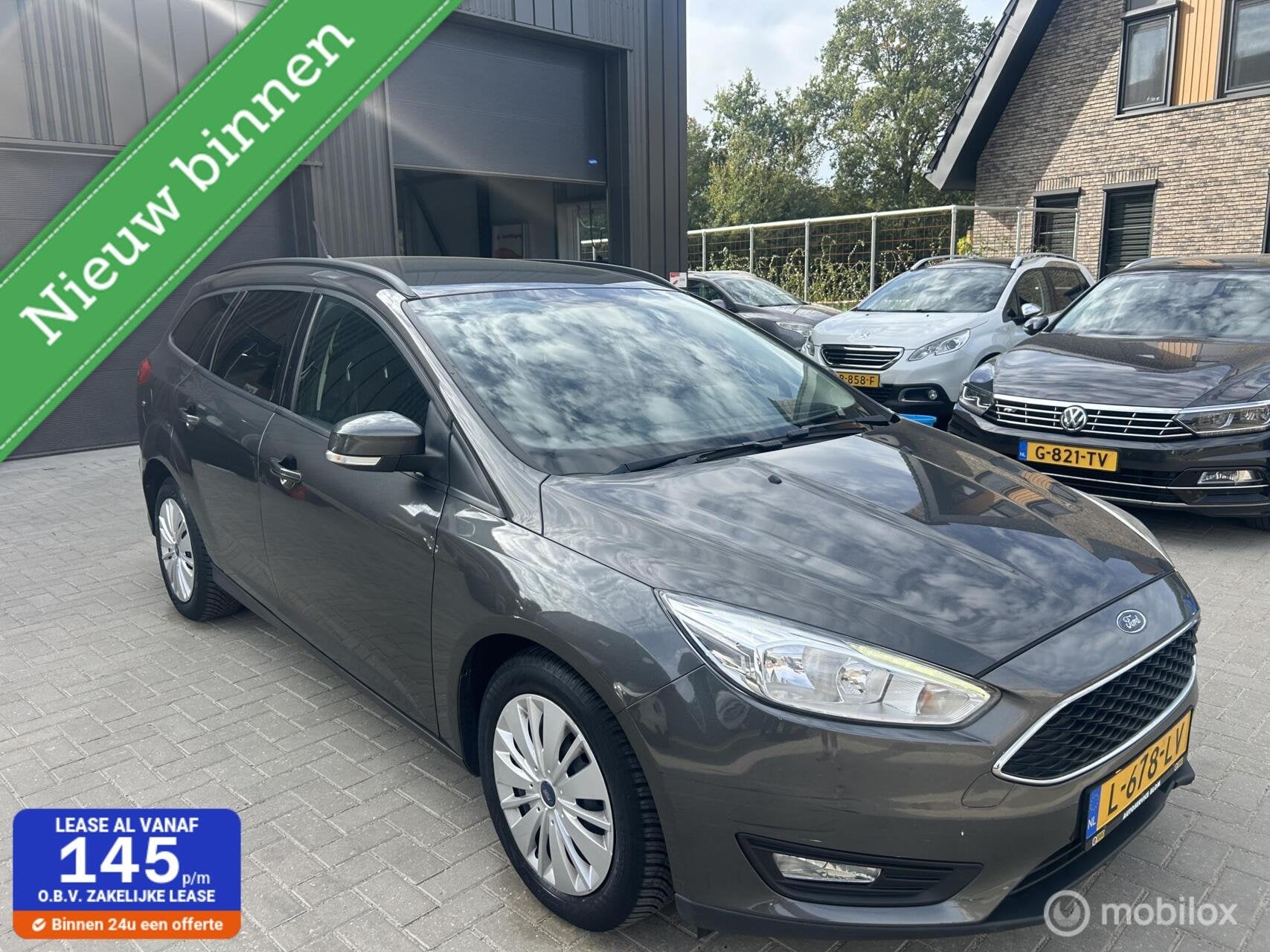 Ford Focus Wagon 125 Pk Automaat Vol Opties, 125 pk, Gebruikt, Euro 6, Bruin
