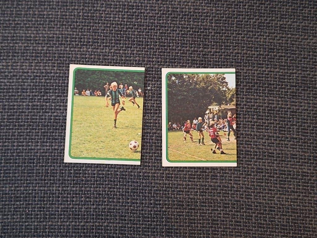 Panini Voetbal 84 nr 1 en nr 3, Verzenden, Zo goed als nieuw, Overige binnenlandse clubs, Poster, Plaatje of Sticker