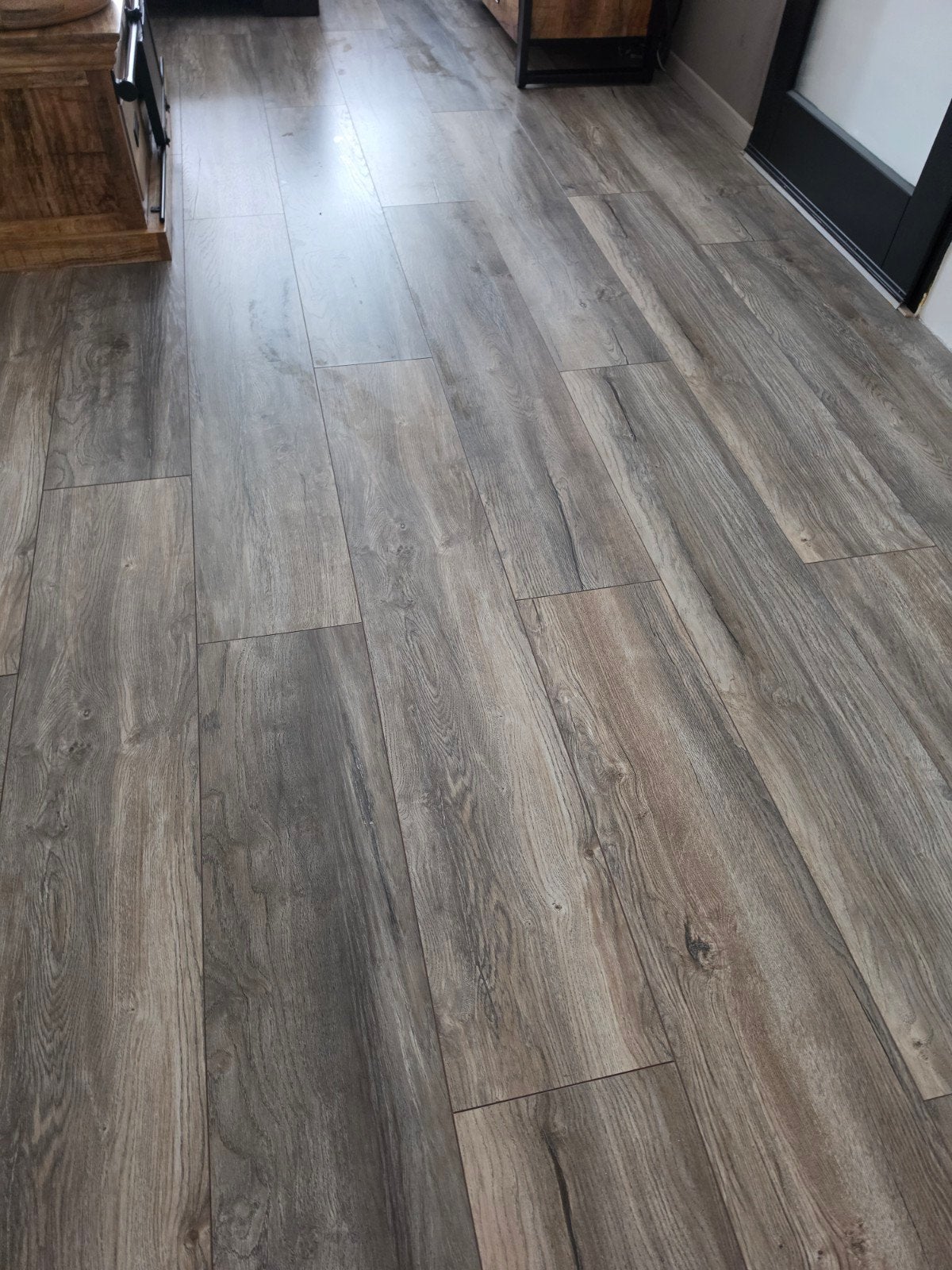 Laminaatvloer (ca. 41 m²) met plinten brede versie! en extra, Ophalen, Gebruikt, 50 tot 150 cm, 10 m² of meer