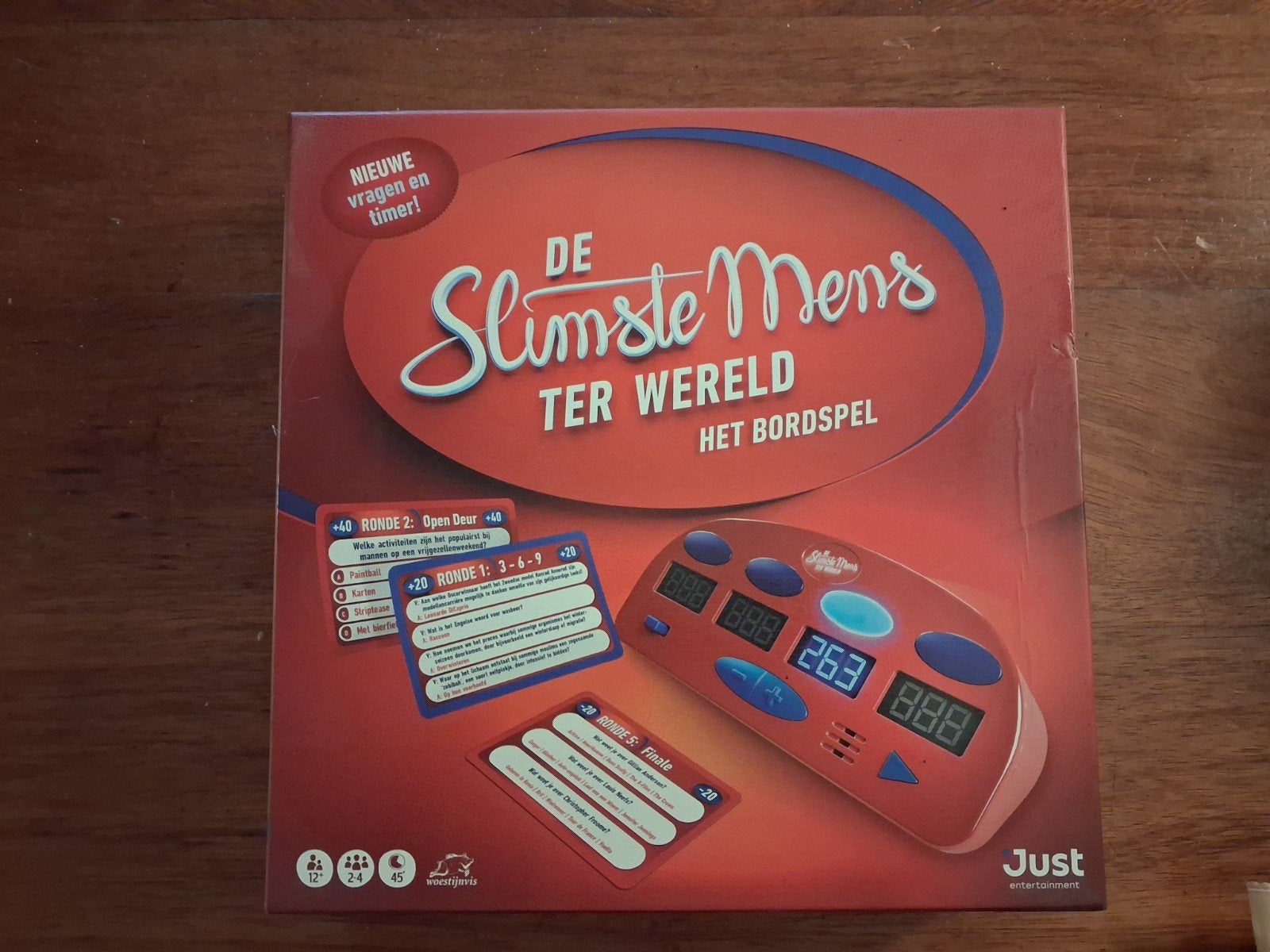 De Slimste Mens ter Wereld - Het Bordspel, Drie of vier spelers, Ophalen of Verzenden, Zo goed als nieuw, Just Entertainment