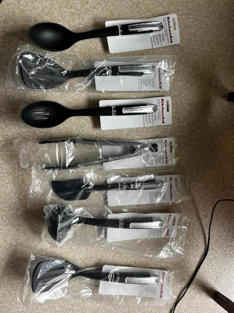 KitchenAid kook/keukengerei 7 delig (spatel, soeplepel etc), Verzenden, Nieuw, Kunststof