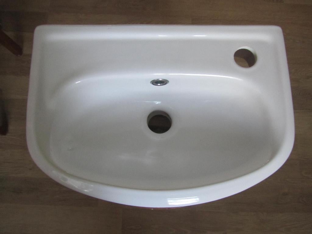 Wasbak, wit, Sphinx,voor toilet b.v., 40x28 cm,als nieuw, Doe-het-zelf en Verbouw, Sanitair, Ophalen, Zo goed als nieuw, Steen