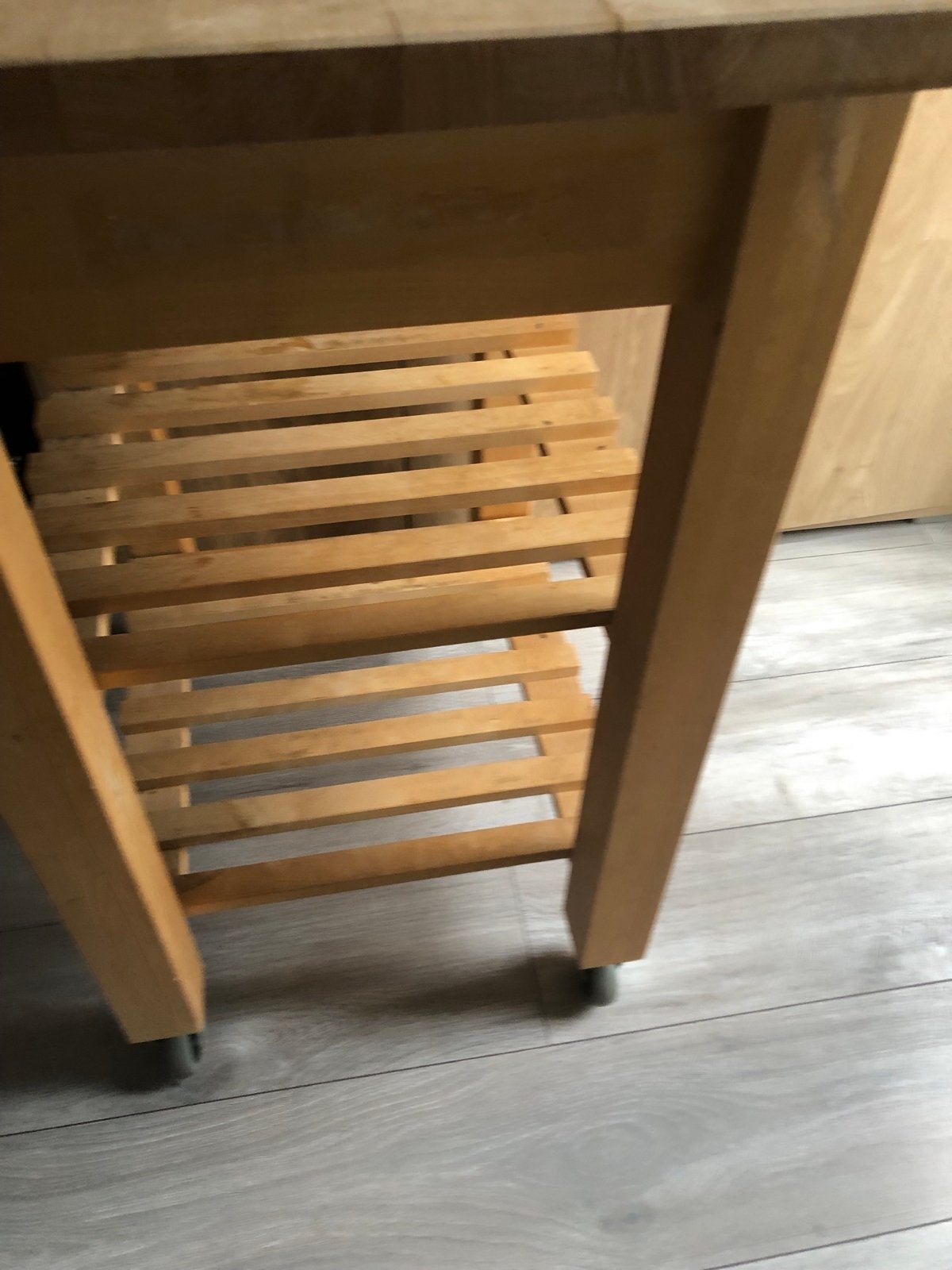 Keukentrolley van echt hout, Gebruikt, Hout, Keukentrolley, Ophalen of Verzenden