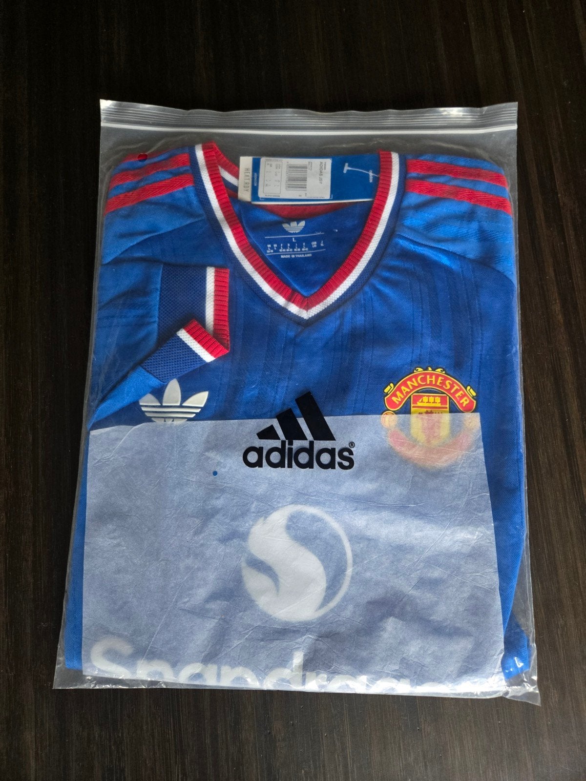 Manchester United Longsleeve Blauw Maat L, Maat 42/44 (L), Nieuw, Ophalen of Verzenden, Blauw