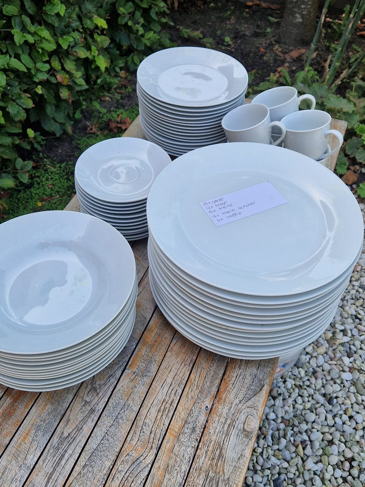 Wit servies, Ophalen, Porselein, Overige stijlen, Bord(en)