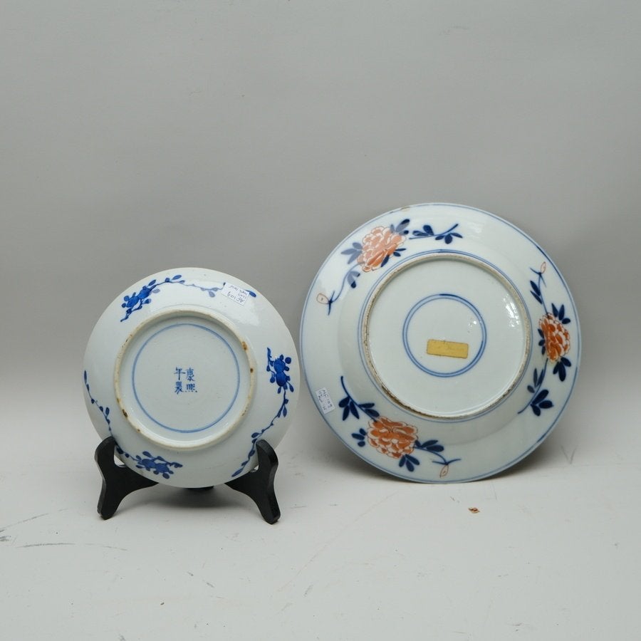 Chinese schotel en 18e-eeuwse Japanse Imari schotel, Ophalen of Verzenden