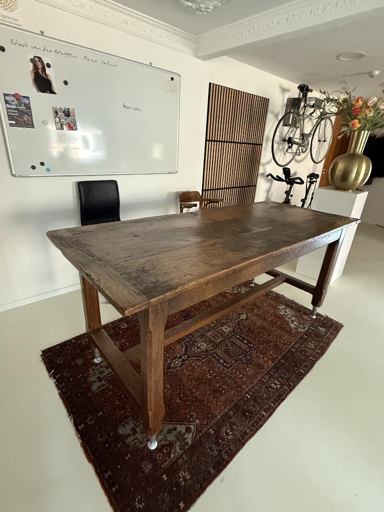 Spaanse Kloostertafel, Huis en Inrichting, Tafels | Eettafels, Ophalen, Spaans, stoer, robuust, "antiek", Eikenhout, 200 cm of meer