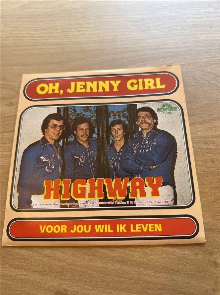 Highway - Oh jenny girl, Ophalen of Verzenden, Zo goed als nieuw, Nederlandstalig