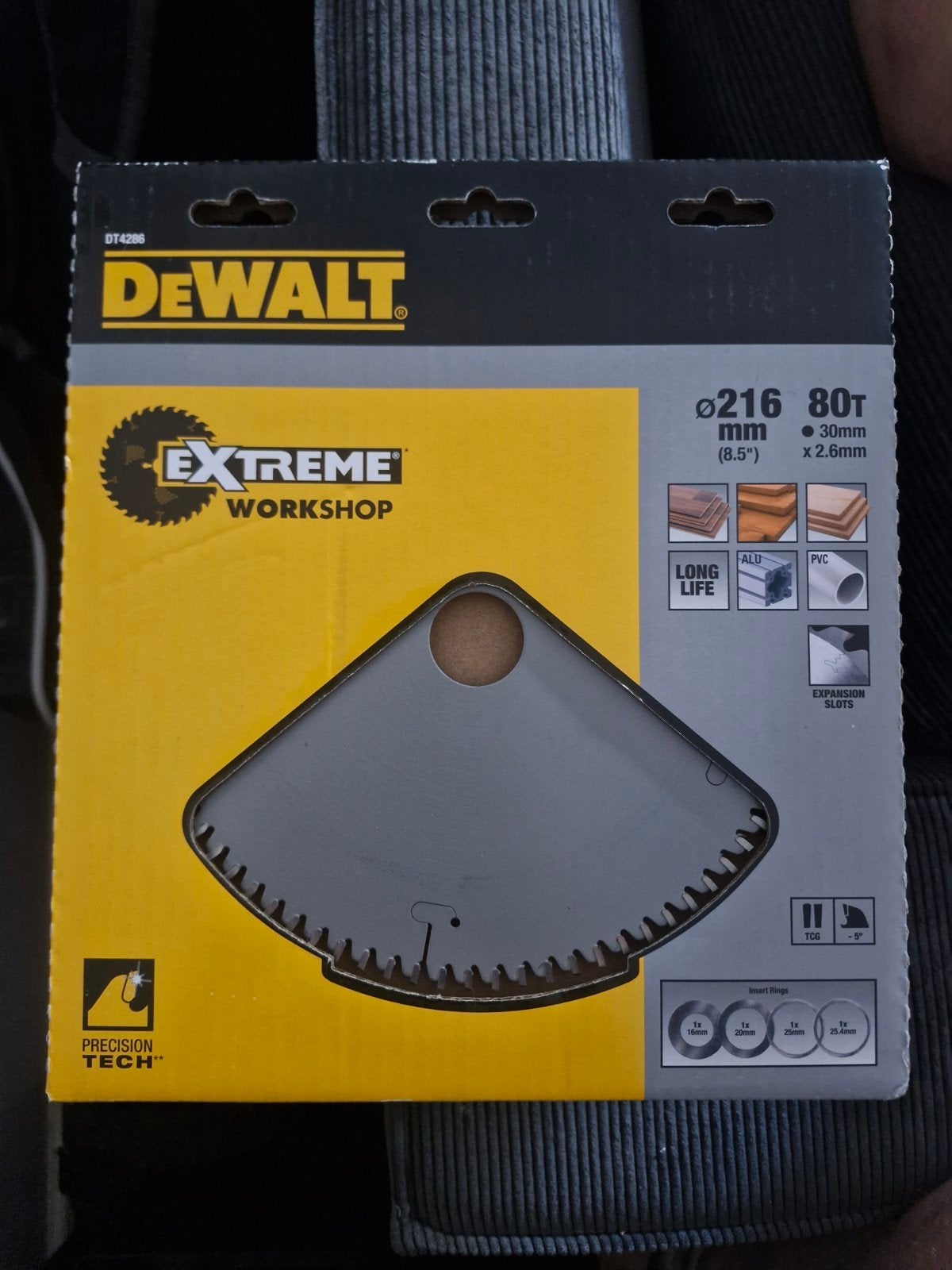 Dewalt Zaagblad 216mm 80T - Extreme Workshop, Ophalen of Verzenden, Nieuw, Overige typen, Dewalt