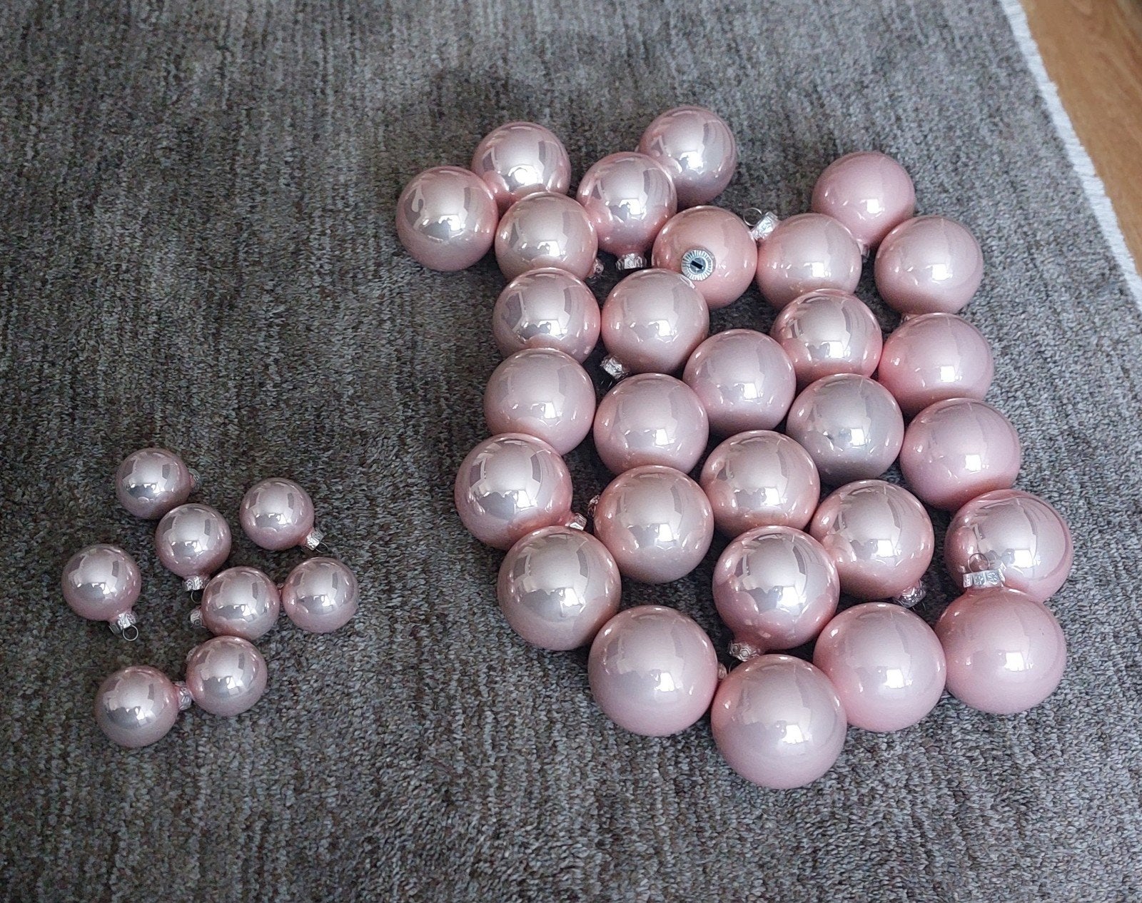 Roze kerstballen, glas, Diversen, Ophalen, Nieuw