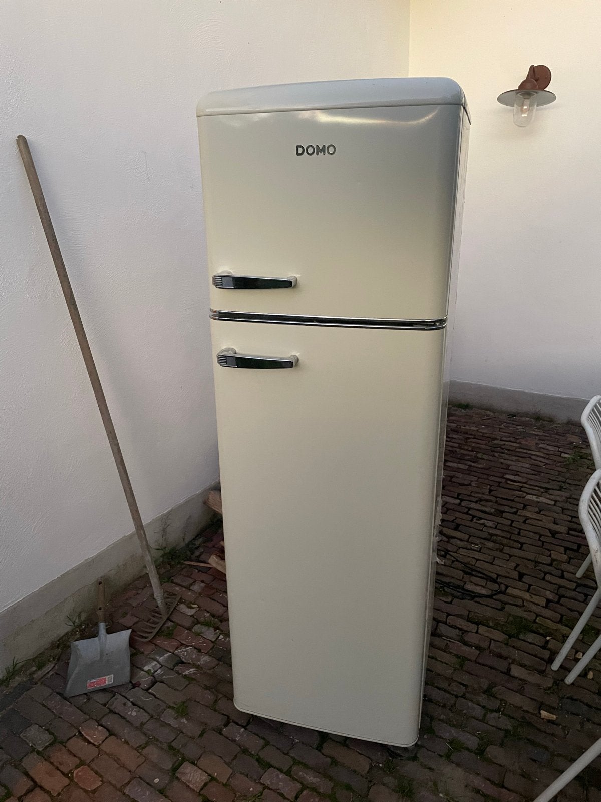 Domo Koelkast met vriesvak - Retro Stijl, Gebruikt, 200 liter of meer, 60 cm of meer, Met aparte vriezer
