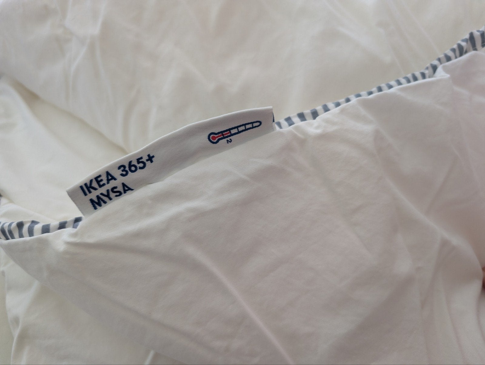 IKEA 365+ MYSA Dekbed 200x200 cm, dikte 2/6, Huis en Inrichting, Ophalen, Gebruikt, Wit, Tweepersoons